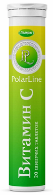 Polarline (ПоларЛайн) Витамин С 900мг, таблетки шипучие со вкусом лимона 20 шт БАД