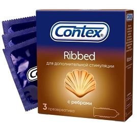 Купить contex (контекс) презервативы ribbed с ребрышками 3шт в Кстово