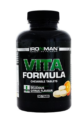 Купить ironman (иронмэн) вита формула витамины, таблетки жевательные со вкусом апельсина, 90 шт бад в Кстово