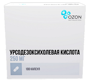 Урсодезоксихолевая кислота, капсулы 250мг, 100 шт