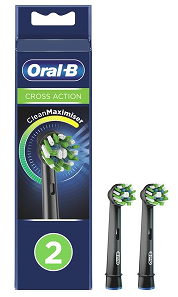 Oral-B (Орал-Би) Насадка для электрической зубной щетки CrossAction CleanMaximiser, 2шт черный