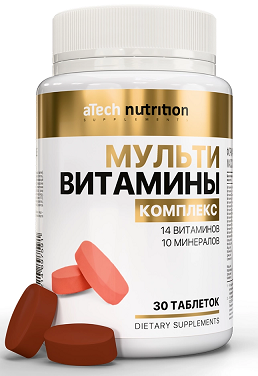 Atech Nutrition (Атех Нутришн) Мультивитамины, таблетки 30шт БАД