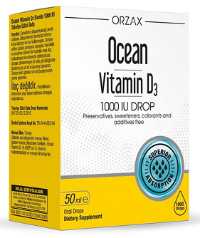 Ocean Orzax (Орзакс Оушен) Витамин Д3 1000МЕ жидкость для приема внутрь, флакон с дозатором-капельницей 50мл БАД