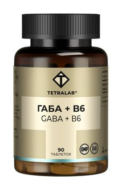 Tetralab (Тетралаб) Габа+В6, таблетки массой 500мг 90шт БАД