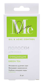 Mediva (Медива) Полоски для носа очищающие с зеленым чаем 6шт