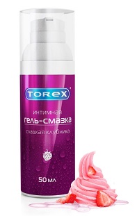 Torex (Торекс) гель-смазка интимный Сладкая клубника, флакон-дозатор 50мл