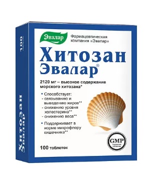 Хитозан-Эвалар, таблетки 500мг, 100 шт БАД