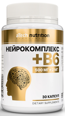 Atech nutrition (Атех Нутришн) Нейрокомплекс+В6, капсулы 30шт БАД