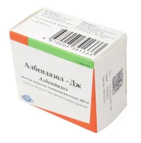 Купить албендазол-дж, таблетки покрытые пленочной оболочкой 400мг, 1шт в Кстово