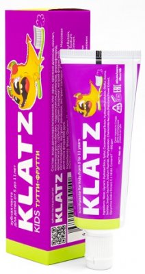 Купить klatz (клатц) зубная паста для детей 5-11лет тутти-фрутти, 40мл в Кстово