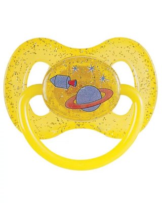 Купить canpol (канпол) пустышка круглая латексная 6-18 месяцев space желтая 1 шт в Кстово