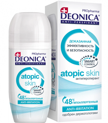 Купить deonica (деоника) дезодорант антиперспирант atopic skin, 50 мл в Кстово