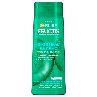 Купить garnier fructis (гарньер фруктис) шампунь для волос укрепляющий кокосовый баланс 400мл в Кстово
