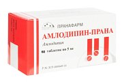 Купить амлодипин-прана, таблетки 5мг, 60 шт в Кстово