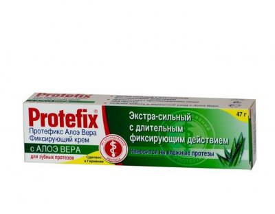 Купить протефикс (protefix) крем для фиксации зубных протезов алоэ вера 40мл в Кстово