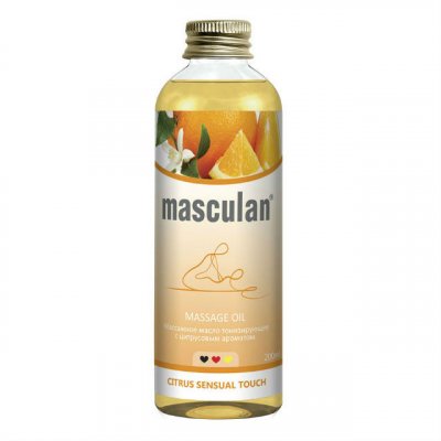 Купить masculan (маскулан) масло массажное тонизирующее цитрус, 200мл в Кстово