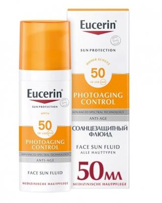 Купить eucerin photoaging control (эуцерин) флюид для лица солнцезащитный 50 мл spf50+ в Кстово
