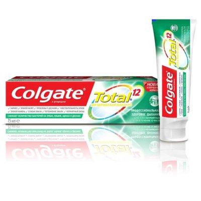 Купить колгейт (colgate) зубная паста total 12 pro-здоровое дыхание, 75 мл (колгейт палмолив, мексика) в Кстово
