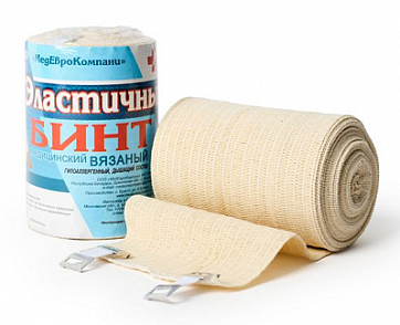 Бинт эластичный компрессионный со средней растяжимостью 10х500см