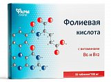 Купить фолиевая кислота с витамином в12, в6, таблетки 50 шт бад в Кстово
