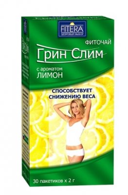 Купить грин слим, чай с ароматом лимона, фильтр-пакеты 30 шт бад в Кстово