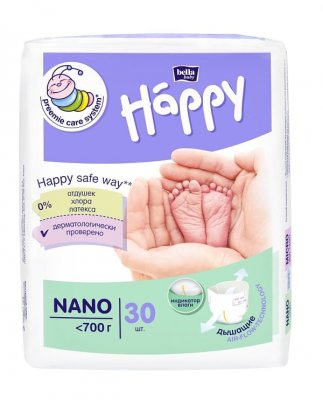 Купить bella baby happy (белла) подгузники для недоношенных детей размер нано до 700г 30 шт в Кстово