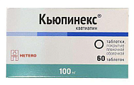 Купить кьюпинекс, таблетки, покрытые пленочной оболочкой 100мг, 60 шт в Кстово