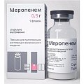 Купить меропенем, порошок для приготовления раствора для внутривенного введения 500мг, флакон в Кстово