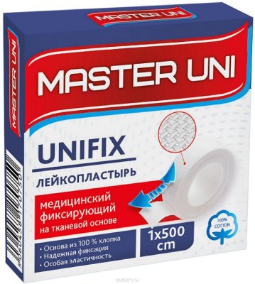 Купить пластырь master uni (мастер-юни) медицинский фиксирующий тканевая основа 1см х 5м в Кстово
