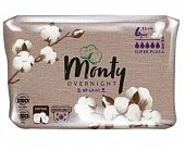 Купить monty (монти) ultra soft overnight прокладки ночные, 6 шт в Кстово