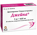 Купить джейна, таблетки, покрытые пленочной оболочкой 3мг+0,02мг, 28 шт в Кстово
