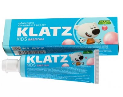 Купить klatz (клатц) зубная паста мимимишки для детей 3-6лет бабл гам, 40мл в Кстово