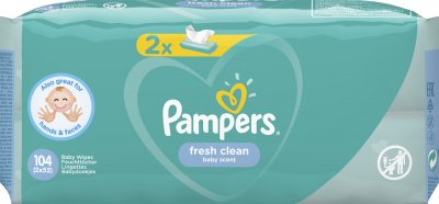 Купить pampers baby fresh clean (памперс) салфетки влажные, 52шт (в комплекте 2 упаковки) в Кстово