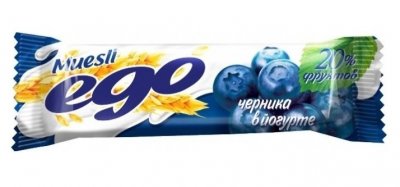 Купить мюсли ego (эго) батончик черника с витаминами в йогуртовой глазури, 25г бад в Кстово