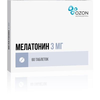 Купить мелатонин, таблетки, покрытые пленочной оболочкой 3мг, 60 шт в Кстово