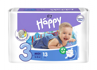 Купить bella baby happy (белла) подгузники 3 миди 5-9кг 13 шт в Кстово