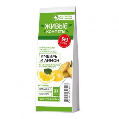 Купить лакомства для здоровья мармелад со вкусом имбиря и лимона, 105г бад в Кстово