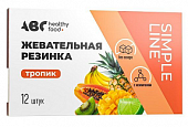 Купить abc healthy food (abc хэлси фуд) жевательная резинка без сахара, тропик таблетки 12шт  в Кстово