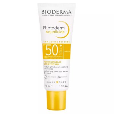 Купить bioderma photoderm (биодерма фотодерм) аквафлюид для лица и шеи 40мл spf50+ в Кстово