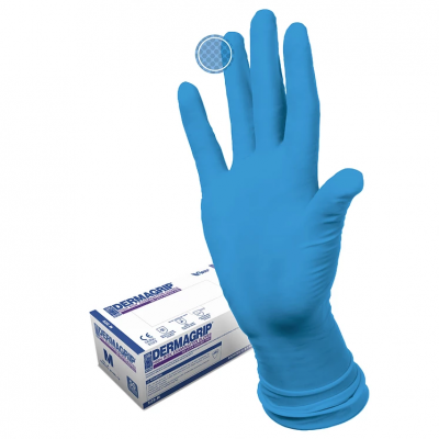 Купить перчатки dermagrip high risk powder free, сверхпрочные синие, размер l, 50 шт в Кстово