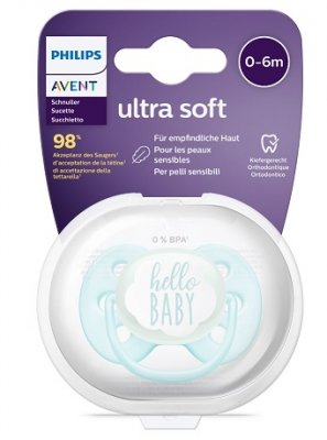 Купить avent (авент) пустышка силиконовая ultra soft для мальчиков 0-6 месяцев 1 шт (scf522/01) в Кстово