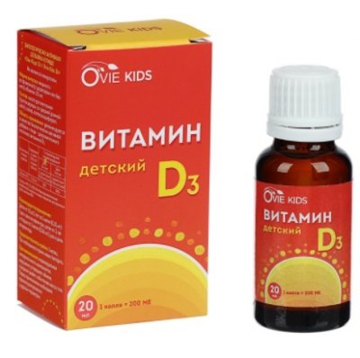 Купить ovie kids (ови кидс) витамин д3, раствор для приема внутрь, флакон 20мл бад в Кстово