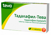 Купить тадалафил-тева, таблетки, покрытые пленочной оболочкой 20мг 1шт в Кстово