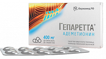 Купить гепаретта, таблетки покрытые кишечнорастворимой оболочкой 400 мг, 20 шт в Кстово