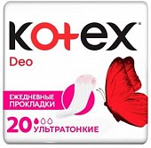 Купить kotex deo (котекс) прокладки ежедневные ультратонкие 20 шт в Кстово