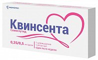 Купить квинсента, раствор для подкожного введения 0,25/0,5 мг/доза 1,5мл шприц-ручка 1шт, в комплекте с иглами 6шт в Кстово