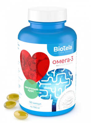 Купить biotela (биотела) омега-3 жирные кислоты, капсулы 120 шт бад в Кстово