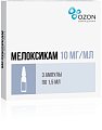 Купить мелоксикам, раствор для внутримышечного введения 10мг/мл, ампула 1,5мл 3шт в Кстово