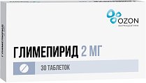 Купить глимепирид-озон, таблетки 2мг, 30 шт в Кстово