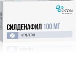 Купить силденафил, таблетки, покрытые пленочной оболочкой 100мг, 4 шт в Кстово